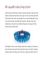 Bí quyết của ông trùm potx
