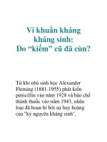 Vi khuẩn kháng kháng sinh: Do “kiếm” cũ đã cùn? potx
