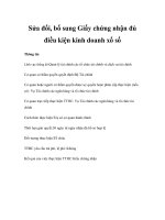 Sửa đổi, bổ sung Giấy chứng nhận đủ điều kiện kinh doanh xổ số pot