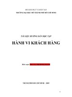 tài liệu hướng dẫn học tập hành vi khách hàng - đh mở tphcm