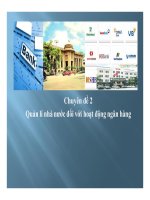 chuyên đề 2 quản lí nhà nước đối với hoạt động ngân hàng
