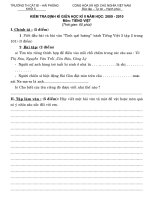 Đề kiểm tra GKII - Tiếng Việt