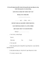 Mẫu đơn đề nghị gia hạn/điều chỉnh nội dung giấy phép hoạt động của doc