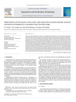 Optimization of microwave, ultra sonic and supercritical carbon dioxide assisted extraction techniques for curcumin from curcuma longa
