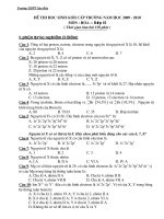 Đề Thi Học Sinh Giỏi HOÁ 10 - THPT Sào Báy [2009 - 2010] pps
