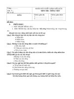 Đề kiểm tra định kì giữa kì II- Tiếng Việt lớp 4