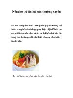 Nên cho trẻ ăn hải sản thường xuyên pptx