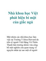 Nhà khoa học Việt phát hiện bí mật của giấc ngủ ppsx