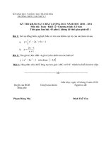 Đề khảo sát chất lượng toán 12 cơ bản (2010-2011) pdf