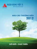 ngân hàng việt á vietabank báo cáo thường niên 2012 đổi mới phát triển