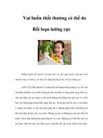 Vui buồn thất thường có thể do Rối loạn lưỡng cực pptx