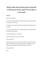 Đăng ký nhận chuyển nhượng quyền sử dụng đất với đối tượng là tổ chức, người Việt Nam định cư ở nước ngoài doc