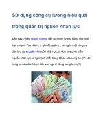 Sử dụng công cụ lương hiệu quả trong quản trị nguồn nhân lực pptx