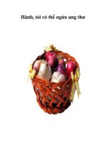 Hành, tỏi có thể ngừa ung thư pptx