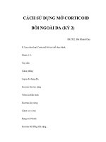 CÁCH SỬ DỤNG MỠ CORTICOID BÔI NGOÀI DA (KỲ 2) docx