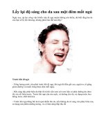 Lấy lại độ sáng cho da sau một đêm mất ngủ pot