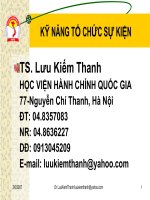 tổ chức sự kiện phần 1