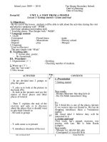 BacGiang Province E9 Leson Plan First tẻm