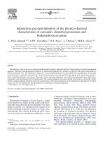 Separation and determination of the physico chemical