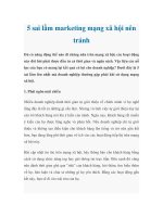 5 sai lầm marketing mạng xã hội nên tránh