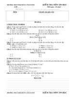 Bài kiểm tra 1 tiết (HK 2)