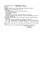 bài kiểm tra 15 phút HKII