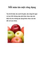 Mỗi màu táo một công dụng ppt