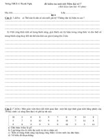 Dề KIem tra Đại số 7 chương III