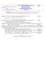 Hóa 10_Đề KT HK II Trường Nghĩa Bình