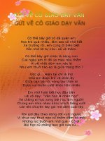 Gửi về cô giáo dạy văn