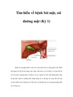 Tìm hiểu về bệnh Sỏi mật, sỏi đường mật (Kỳ 1) ppsx