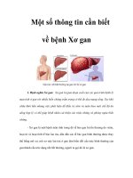 Một số thông tin cần biết về bệnh Xơ gan doc