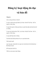 Đăng ký hoạt động đo đạc và bản đồThông tinLĩnh vực thống kê:Đo đạc potx