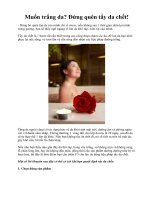 Muốn trắng da? Đừng quên tẩy da chết! potx