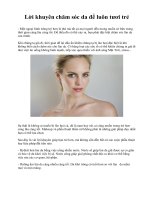 Lời khuyên chăm sóc da để luôn tươi trẻ ppt