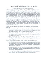 quản lý nguồn nhân lực dự án