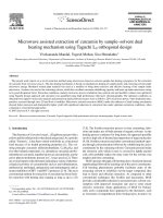 Microwave assisted extraction of curcumin by sample–solvent dual heating mechanism using taguchi l9 orthogonal design
