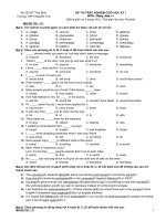 Đề và Đ.A thi Anh 11 kỳ I (2009 - 2010) THPT Nguyễn Trãi