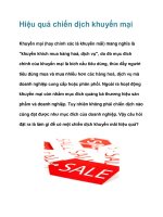 Hiệu quả chiến dịch khuyến mại pot