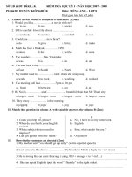 tiếng anh 8 kỳ 1