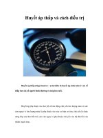 Huyết áp thấp và cách điều trị pdf