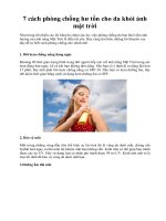 7 cách phòng chống hư tổn cho da khỏi ánh mặt trời ppsx