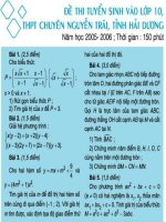Đề tuyển sinh lớp 10 THPT Nguyễn Trãi-Hải Dương pdf