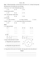 ĐỀ ÔN TẬP TOÁN THÁNG 3 - 2010