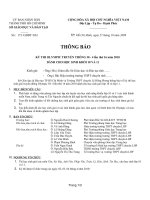 Thông báo về kỳ thi Olympic 30/4/2010