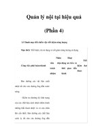 Quản lý nội tại hiệu quả (Phần 4) pdf