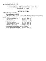 đề thi cuối học kI 20009 - 2010