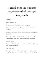 Thuê đất trong khu công nghệ cao, khu kinh tế đối với hộ gia đình, cá nhân pptx