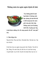 Những món ăn ngăn ngừa bệnh di tinh pdf