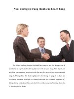 nuôi dưỡng sự trung thành của khách hàng